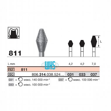 burs dental diamond 16