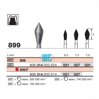 burs dental diamond 16b