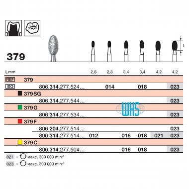 burs dental diamond 4