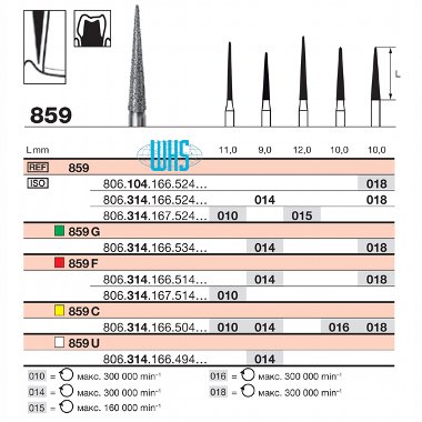 burs dental diamond 51